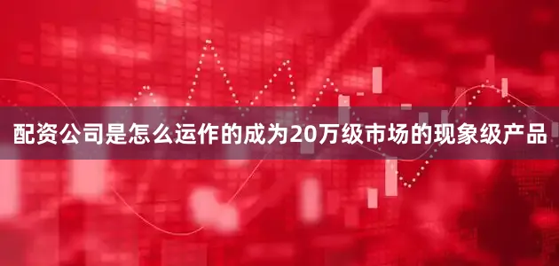 配资公司是怎么运作的成为20万级市场的现象级产品