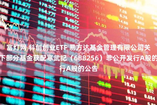富灯网 科创创业ETF 易方达基金管理有限公司关于旗下部分基金获配寒武纪（688256）非公开发行A股的公告