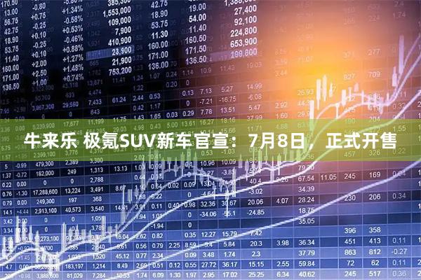 牛来乐 极氪SUV新车官宣：7月8日，正式开售