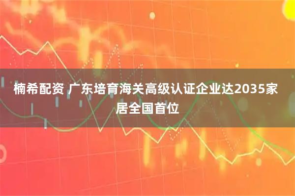 楠希配资 广东培育海关高级认证企业达2035家 居全国首位